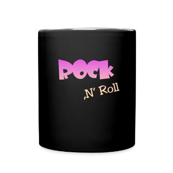 Rock n Roll - Tasse einfarbig - Schwarz - Vorne