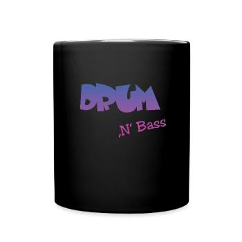 Drum n Bass - Tasse einfarbig - Schwarz - Vorne