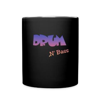 Drum n Bass DNB - Tasse einfarbig - Schwarz - Vorne