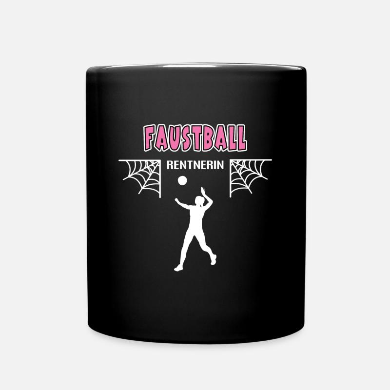 Faustball Rentnerin Rente Ruhestand Faustballerin - Tasse einfarbig - Schwarz