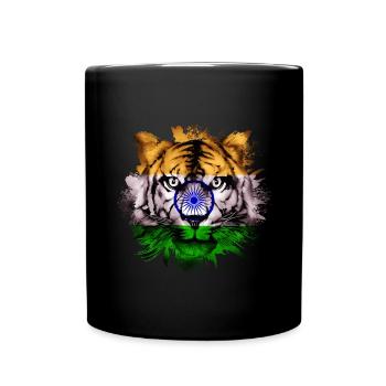 Indien - Tasse einfarbig - Schwarz - Vorne