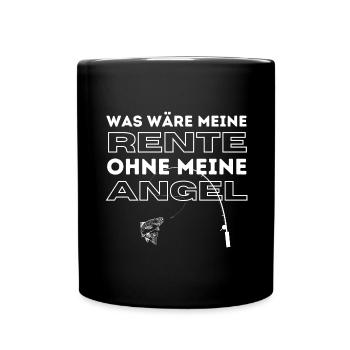 Rente Angeln Ruhestand Legende Geschenk - Tasse einfarbig - Schwarz - Vorne