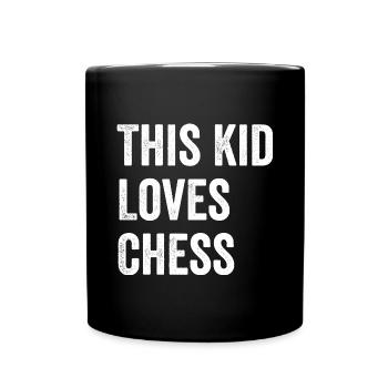 Dieses Kind liebt Schachliebhaber - Tasse einfarbig - Schwarz - Vorne
