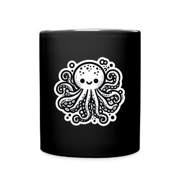Octopus Octopus White Sticker - Full Colour Mug - black - Front