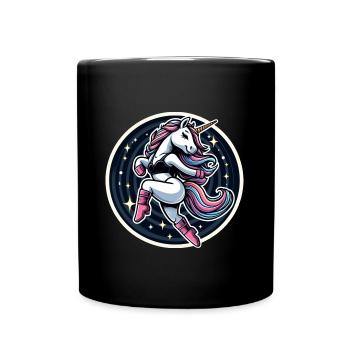 Einhorn Tanz - Tasse einfarbig - Schwarz - Vorne
