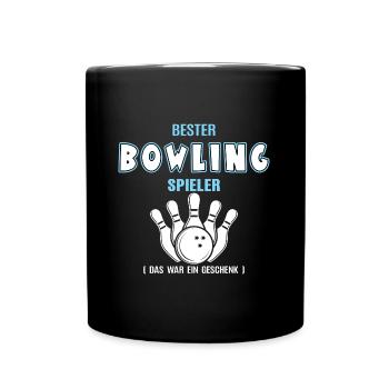 Bester Bowling Spieler Bowler Bowlingspieler - Tasse einfarbig - Schwarz - Vorne