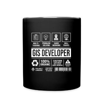 GIS Kartografie Kartograf Geografie Geography - Tasse einfarbig - Schwarz - Vorne