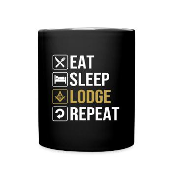 Masonic Illuminati - Full Colour Mug - black - Front