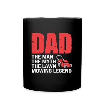 Rasenmäher Rasen (Wiese) - Tasse einfarbig - Schwarz - Vorne