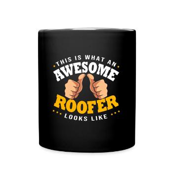 Dachdecker - Tasse einfarbig - Schwarz - Vorne