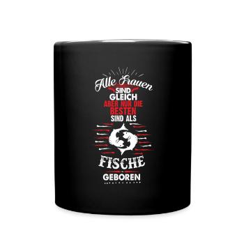 Fische Sternzeichen - Tasse einfarbig - Schwarz - Vorne