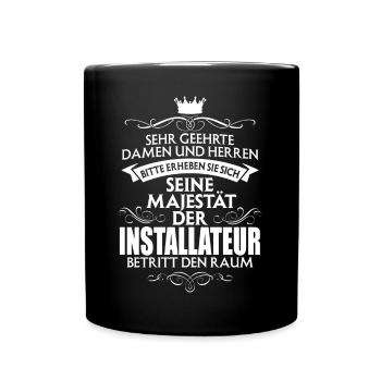 INSTALLATEUR - Tasse einfarbig - Schwarz - Vorne