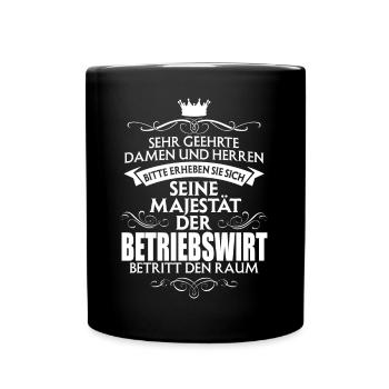 BETRIEBSWIRT - Majestät - Tasse einfarbig - Schwarz - Vorne