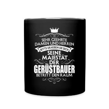 GERÜSTBAUER - Majestät - Tasse einfarbig - Schwarz - Vorne