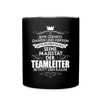 TEAMLEITER - Majestät - Tasse einfarbig - Schwarz - Vorne