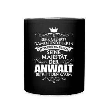 ANWALT - Majestät - Tasse einfarbig - Schwarz - Vorne