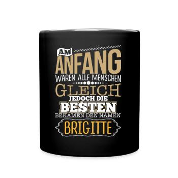BRIGITTE - die Besten - Tasse einfarbig - Schwarz - Vorne