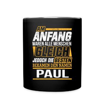 PAUL - Die Besten - Tasse einfarbig - Schwarz - Vorne