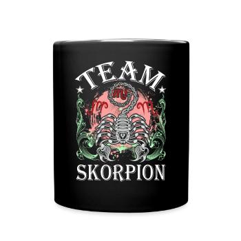 Sternzeichen Skorpion - Tasse einfarbig - Schwarz - Vorne