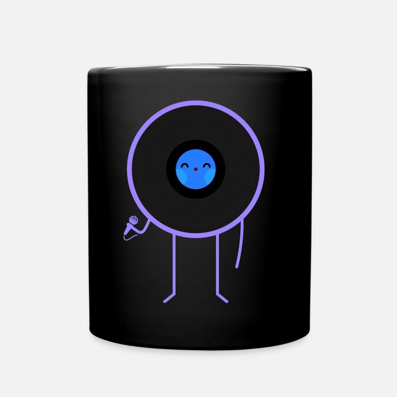 Pop Vinyl Disk Musik - Tasse einfarbig - Schwarz