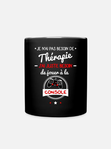 Thérapie,console de jeux,humour,geek,gaming - Mug uni - noir
