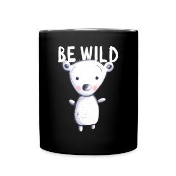 Soyez ours polaire sauvage - Ours - Ours - Teddy - Bébé - Mug uni - noir - Devant