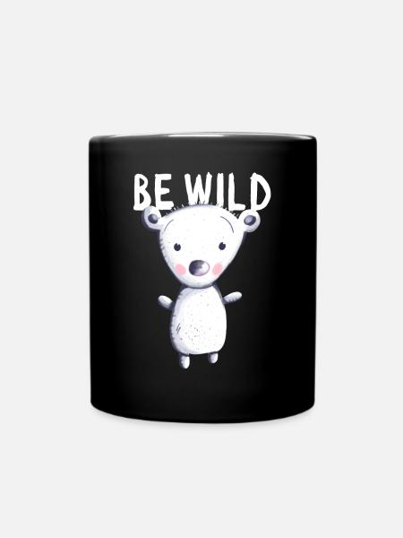 Be Wild Polar Bear - Bear - Bear - Teddy - Baby - Full Colour Mug - black