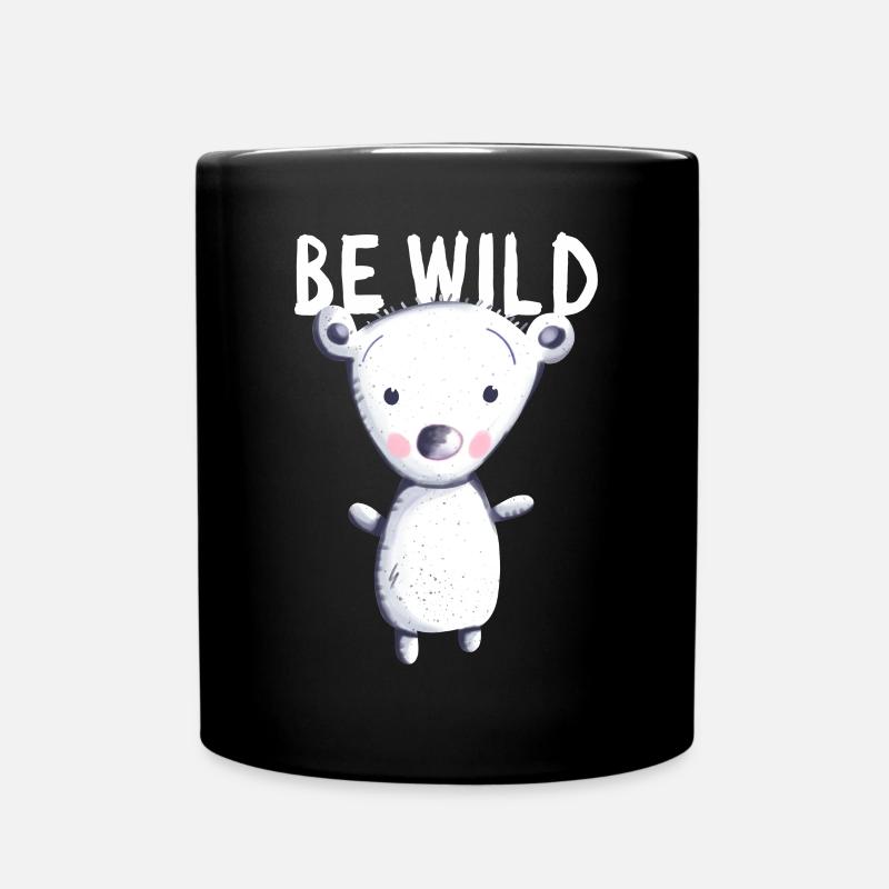 Soyez ours polaire sauvage - Ours - Ours - Teddy - Bébé - Mug uni - noir