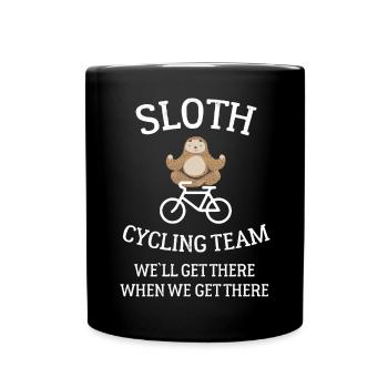 Sloth Cycling Team - Tasse einfarbig - Schwarz - Vorne