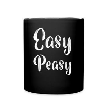 Easy Peasy Cool Mama Papa Enfant Bébé Cadeau - Mug uni - noir - Devant