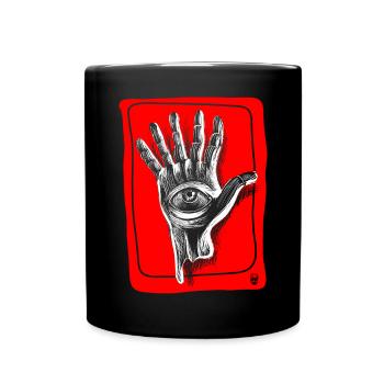 Hand six fingers - Full Colour Mug - black - Front