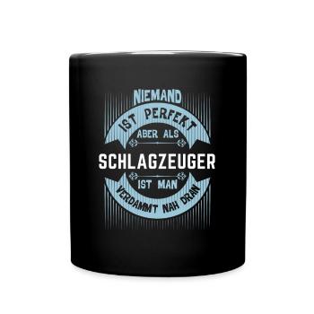 geschenke fuer schlagzeuger - Tasse einfarbig - Schwarz - Vorne