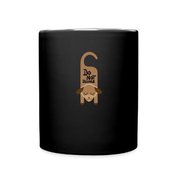 Dog resting sleep gift - Full Colour Mug - black - Front