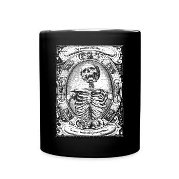 Skelett Gothic Okkult Geschenk - Tasse einfarbig - Schwarz - Vorne