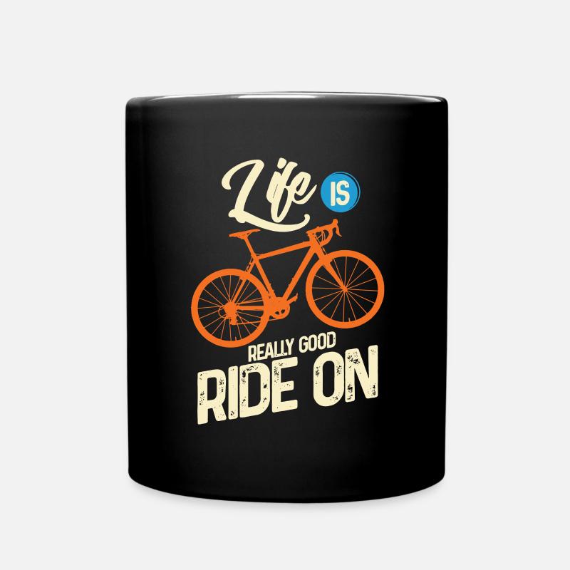 Radfahren - Tasse einfarbig - Schwarz