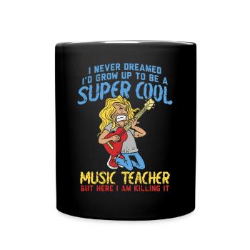 Music teacher super cool - Full Colour Mug - black - Front