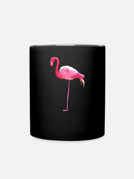 Pink Flamingo - Full Colour Mug - black