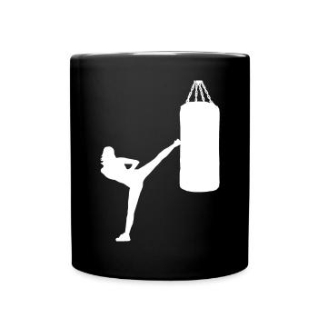 Kick Boxing Femmes - Mug uni - noir - Devant