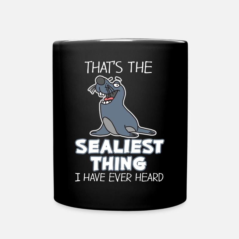 Seehund - Tasse einfarbig - Schwarz