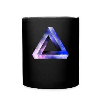 triangle d'illusion d'optique - Mug uni - noir - Devant