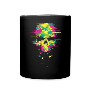 Techno skull - Full Colour Mug - black - Front