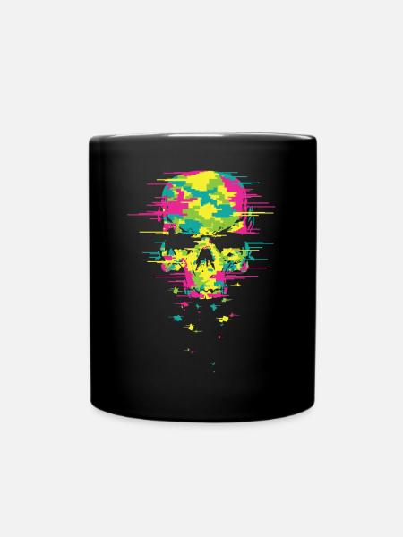 Crâne techno - Mug uni - noir