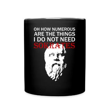 Proverbe Sagesse Philosophie Minimalisme - Mug uni - noir - Devant