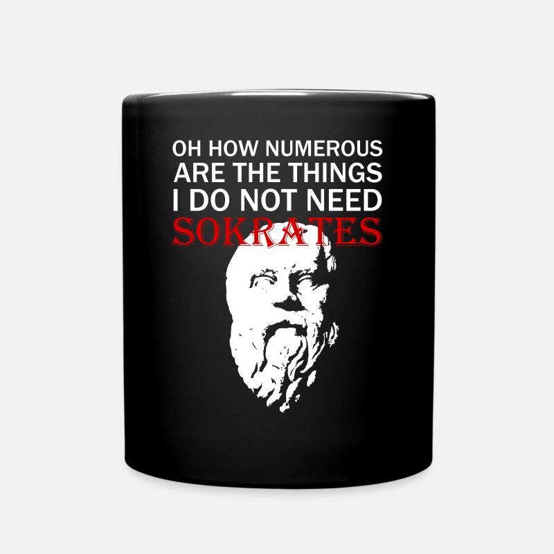 Proverb Wisdom Philosophy Minimalism - Full Colour Mug - black