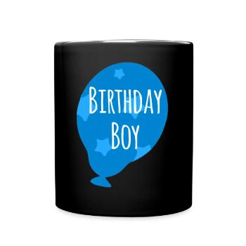 Motif ballon anniversaire garçon - Mug uni - noir - Devant