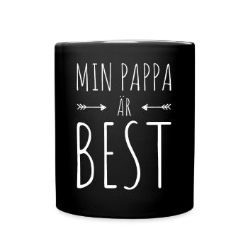 MIN PAPPA ER BEST - Best Dad - FARS DAG - Full Colour Mug - black - Front