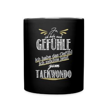 Taekwondo - Tasse einfarbig - Schwarz - Vorne
