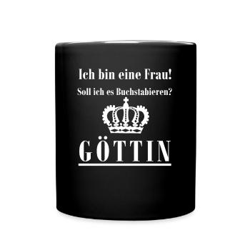 ichbineineFrau w - Tasse einfarbig - Schwarz - Vorne