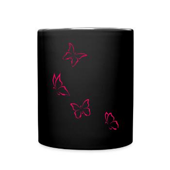 butterflies - Full Colour Mug - black - Front