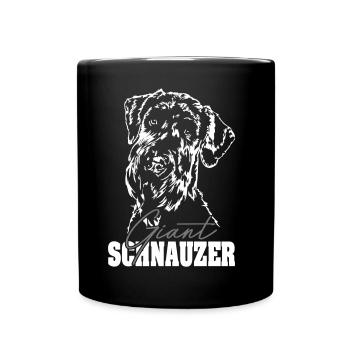 GIANT SCHNAUZER Portrait Wilsigns - Tasse einfarbig - Schwarz - Vorne